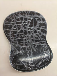 Alfombrilla de ratón ergonómica con reposamuñecas acolchado gris claro