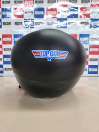 Casco Top Gun negro deluxe con visera ajustable Smiffys