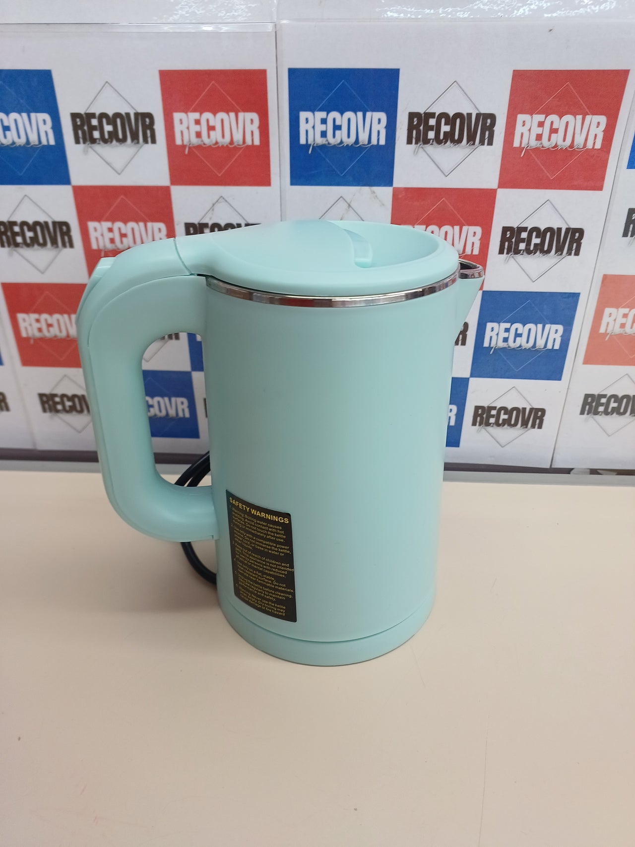 Hervidor eléctrico 0,8 L 1000 W acero verde rápido - Genérico