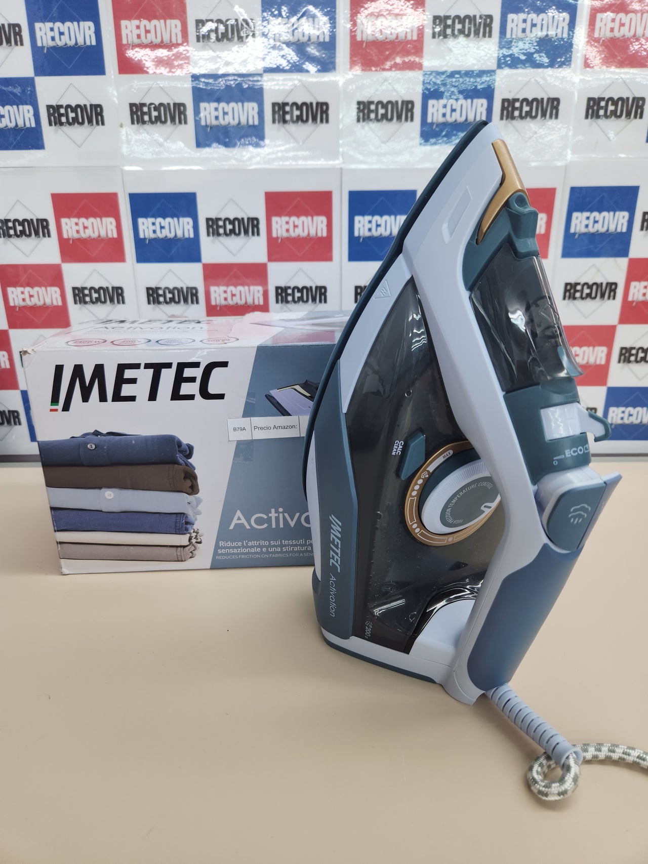 Plancha vapor 2400W, Suela Deslizante de Cerámica y Turmalina, Golpe de Vapor de 200 g, Tecnología Antical Zerocalc, Tecnología Eco, Imetec Activation