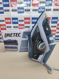 Plancha vapor 2400W, Suela Deslizante de Cerámica y Turmalina, Golpe de Vapor de 200 g, Tecnología Antical Zerocalc, Tecnología Eco, Imetec Activation