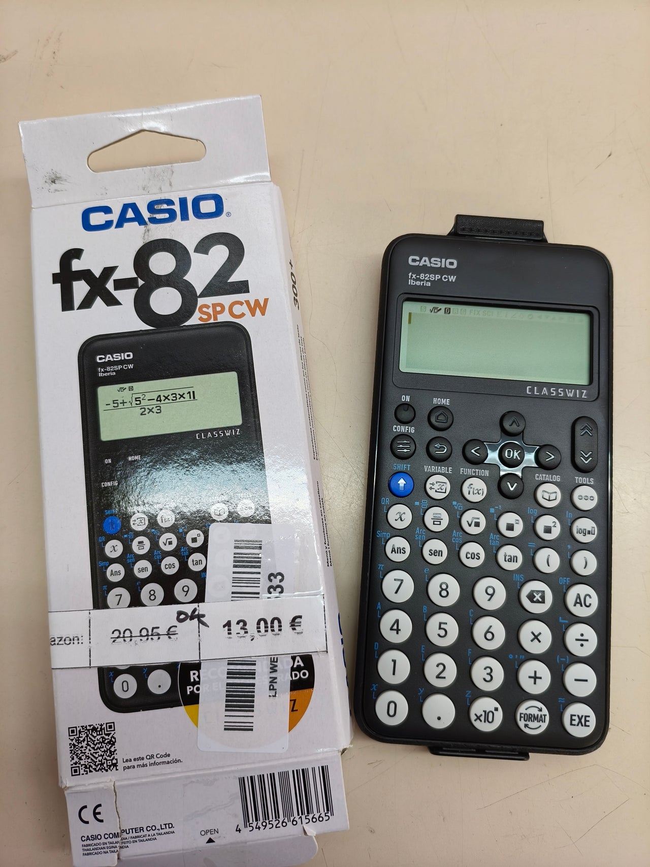 Calculadora científica Casio FX-82SP CW (gris oscuro)