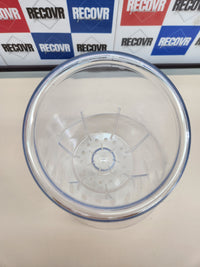 Maceta para Orquídea base 12cm, de Plástico Transparente, con Plato Incluido. con Escalón Interior y Base perforable