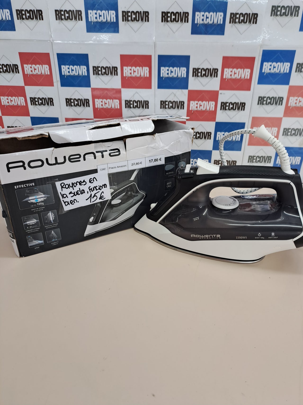 Plancha vapor 2200 W golpe 100 g – Rowenta
