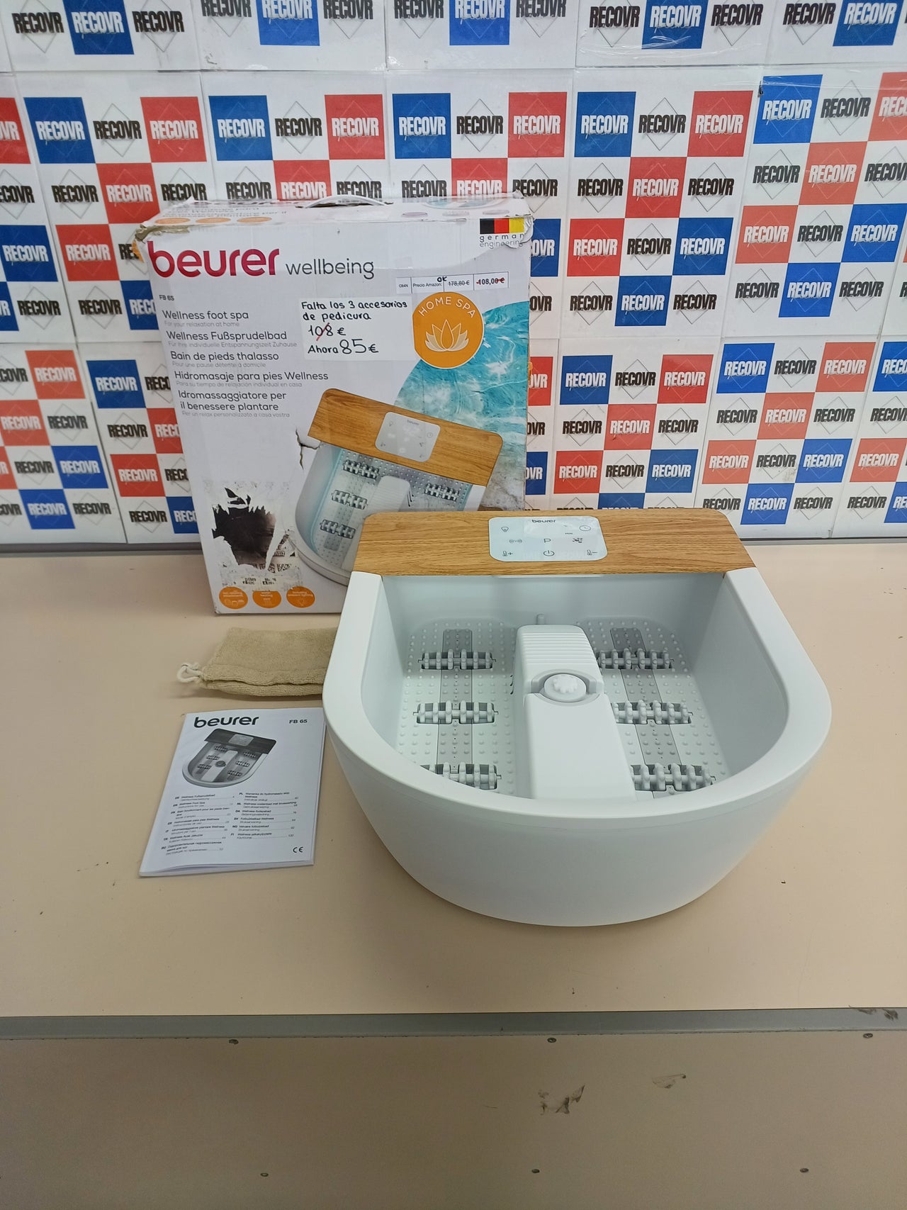 Hidromasaje para Pies Beurer FB65 con calor, luz