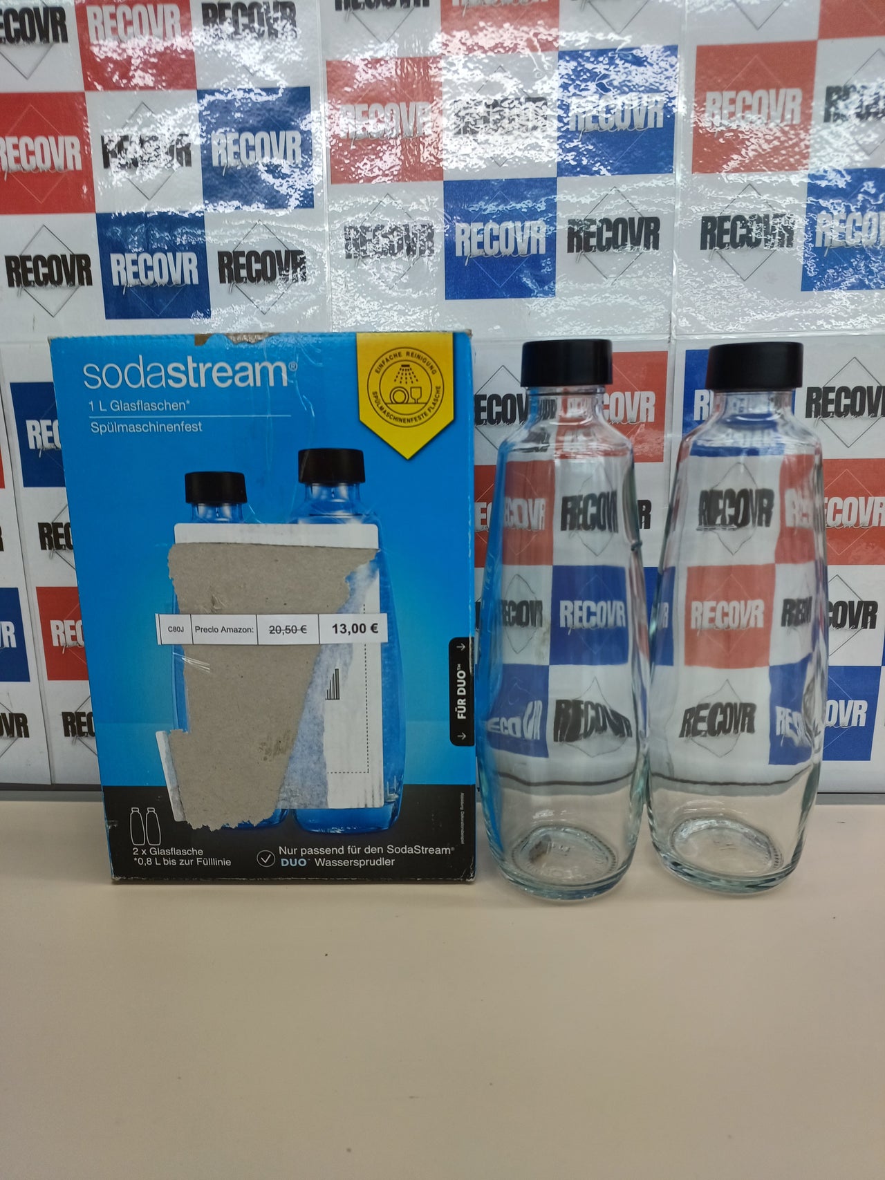 Botellas vidrio Bipack 1 litro SodaStream
