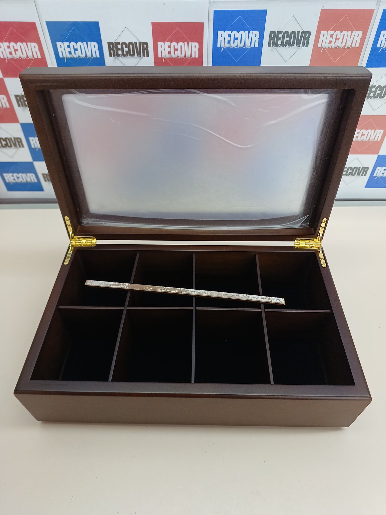 Caja de té de madera Apace Living 8 compartimentos