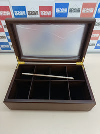 Thumbnail for Caja de té de madera Apace Living 8 compartimentos