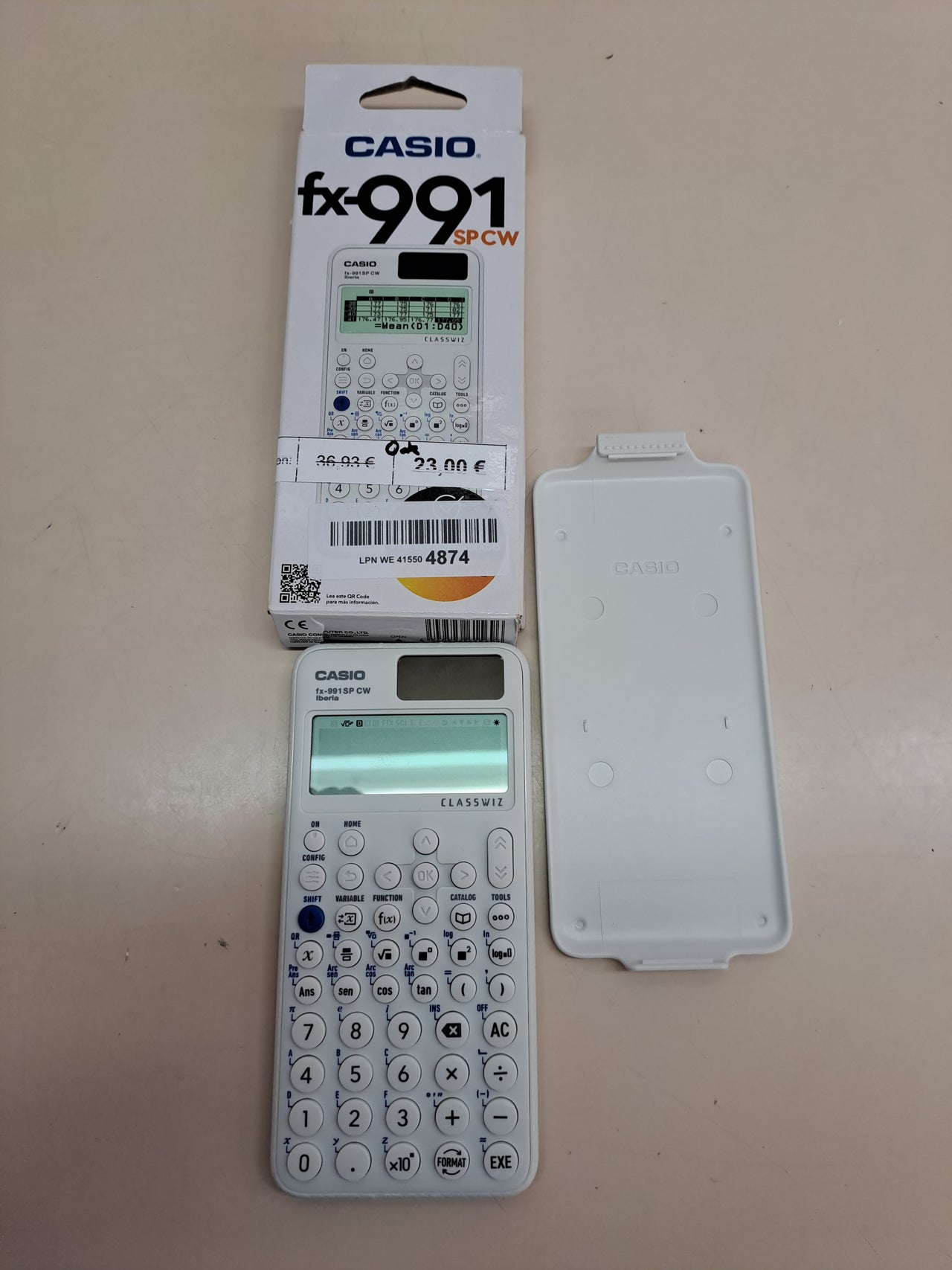 Calculadora científica Casio FX-991SP CW (blanca)