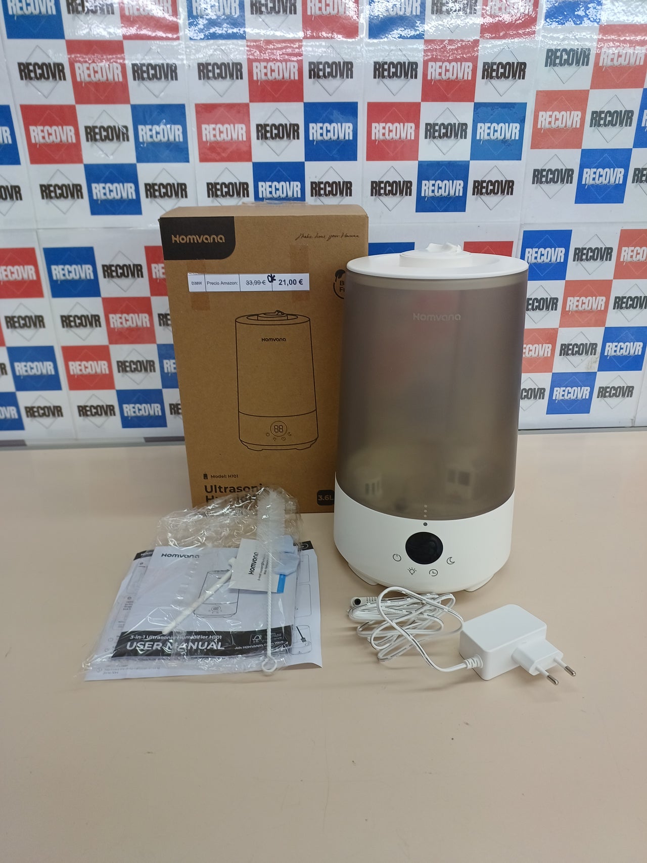 Humidificador Ultrasónico Homvana 3.6L Silencioso