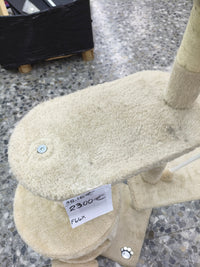 Árbol rascador para gatos VOUNOT 112 cm con plataformas y refugios beige