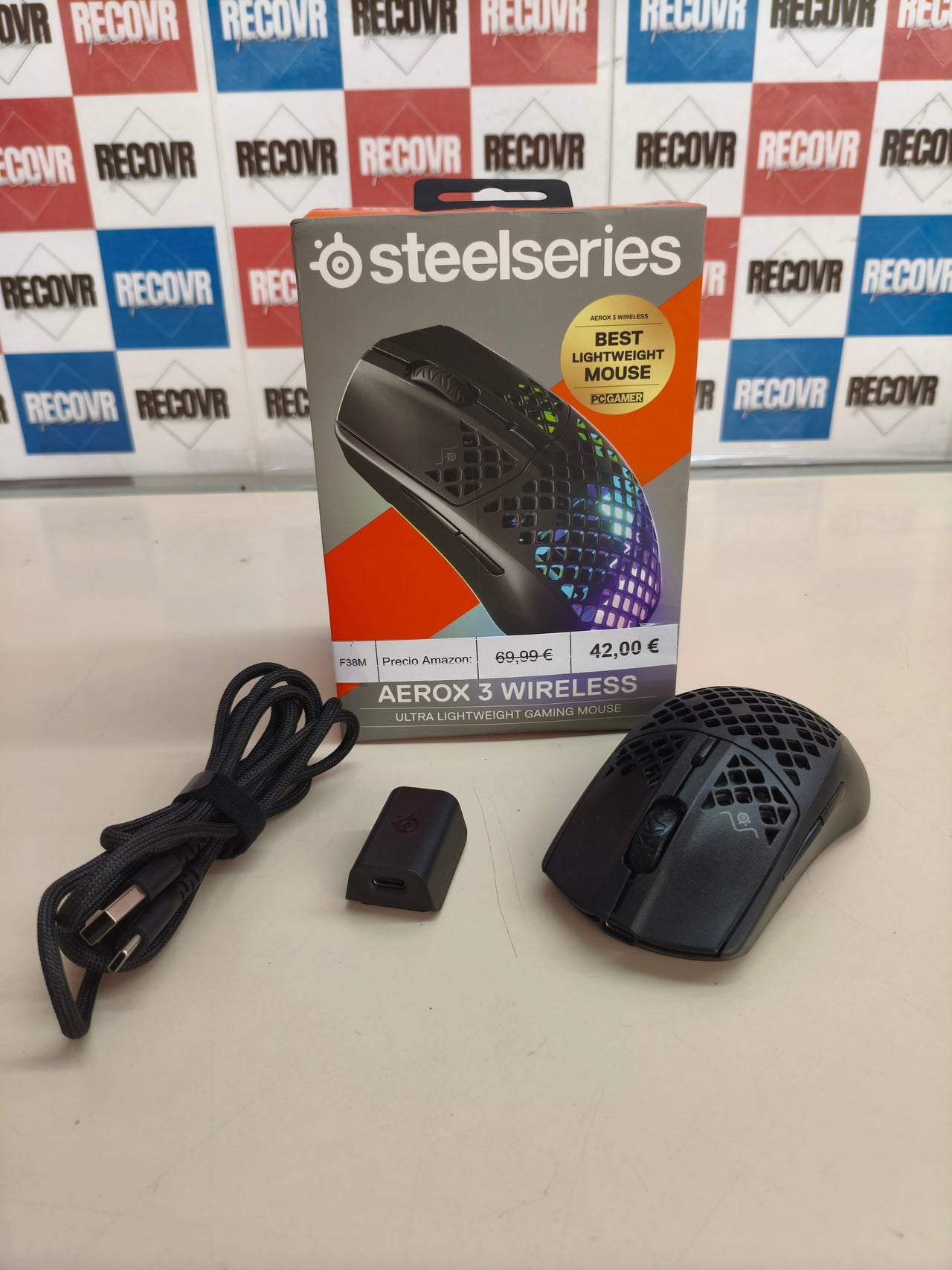 Ratón gaming SteelSeries Aerox 3 Wireless