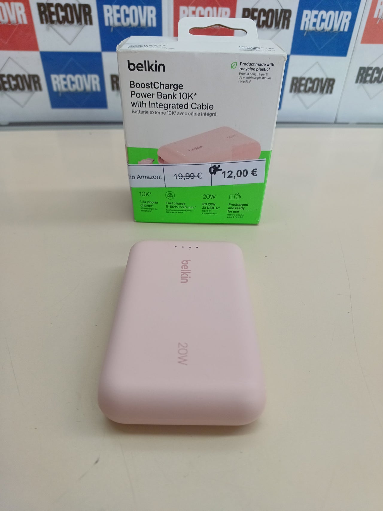 Powerbank 10 000 mAh con cable integrado PD 20W - Belkin