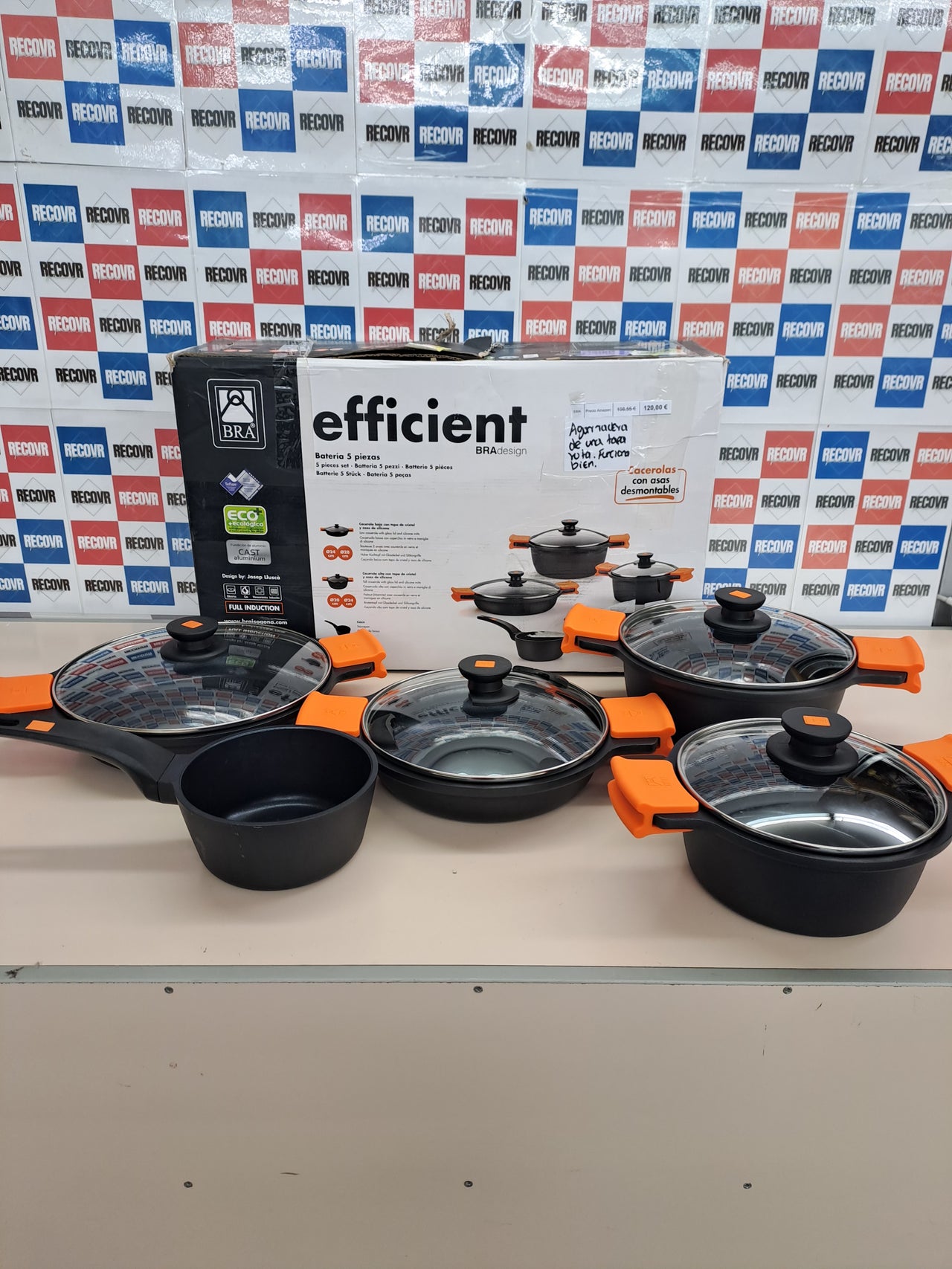 Batería cocina 9 piezas aluminio inducción – BRA