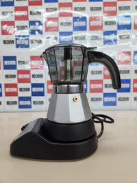 Thumbnail for De'Longhi Alicia EMKM 4 - Cafetera independiente, semi-automática, 450 W, 2-4 tazas, metal, 1,4 l, negro/plata/transparente