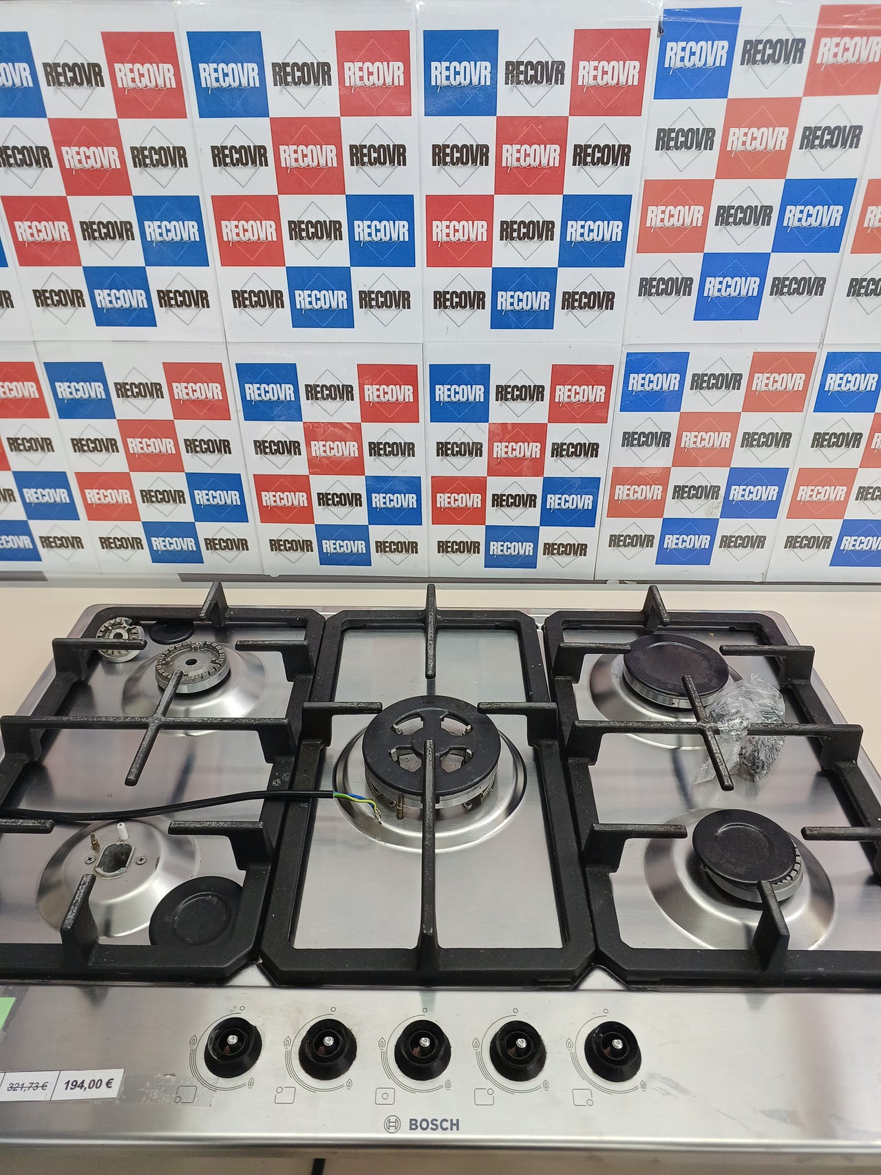 Placa de gas 75 cm acero inoxidable Serie 4 Bosch