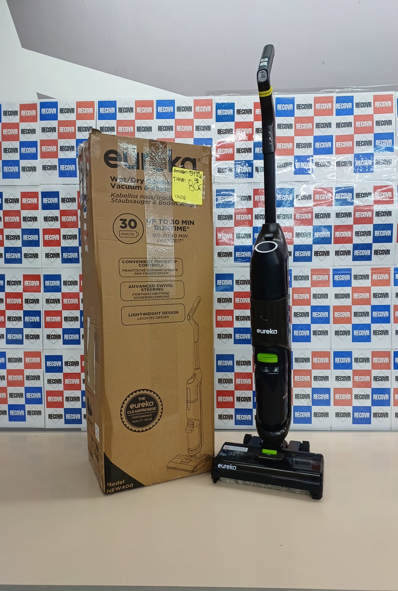 Aspiradora fregona sin cable 30 min autolimpieza Eureka