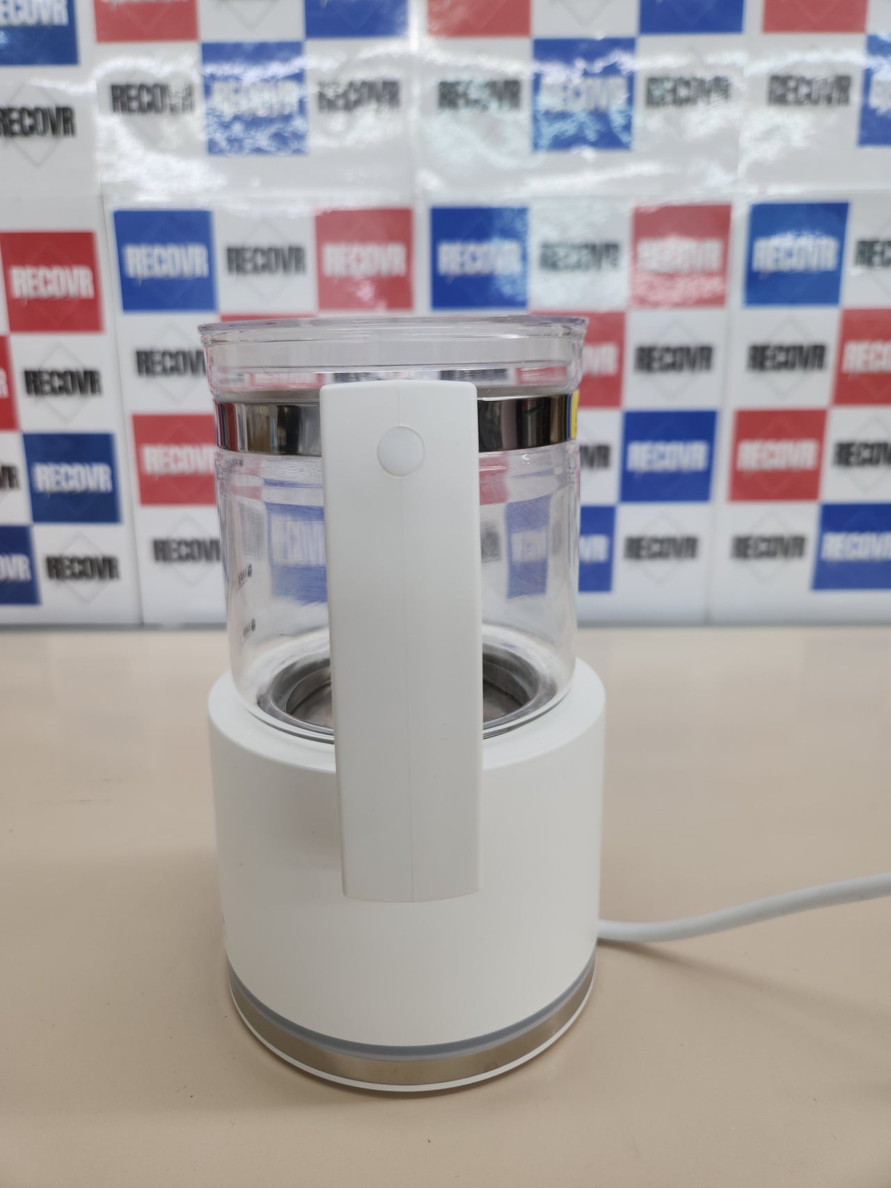 Espumador 50 ml 4 en 1 función,de leche eléctrico, Milk Frother de cristal, bonito para ver, 2apuchino o 300 ml leche caliente, diseño dividido, blanco Morpilot
