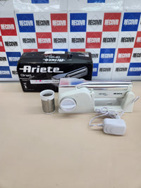 Ralladora Queso Eléctrico Inalámbrico, 1500 mAh, Ariete Gratì Metal 44, Blanco, 2 Rodillos de Acero Inoxidable