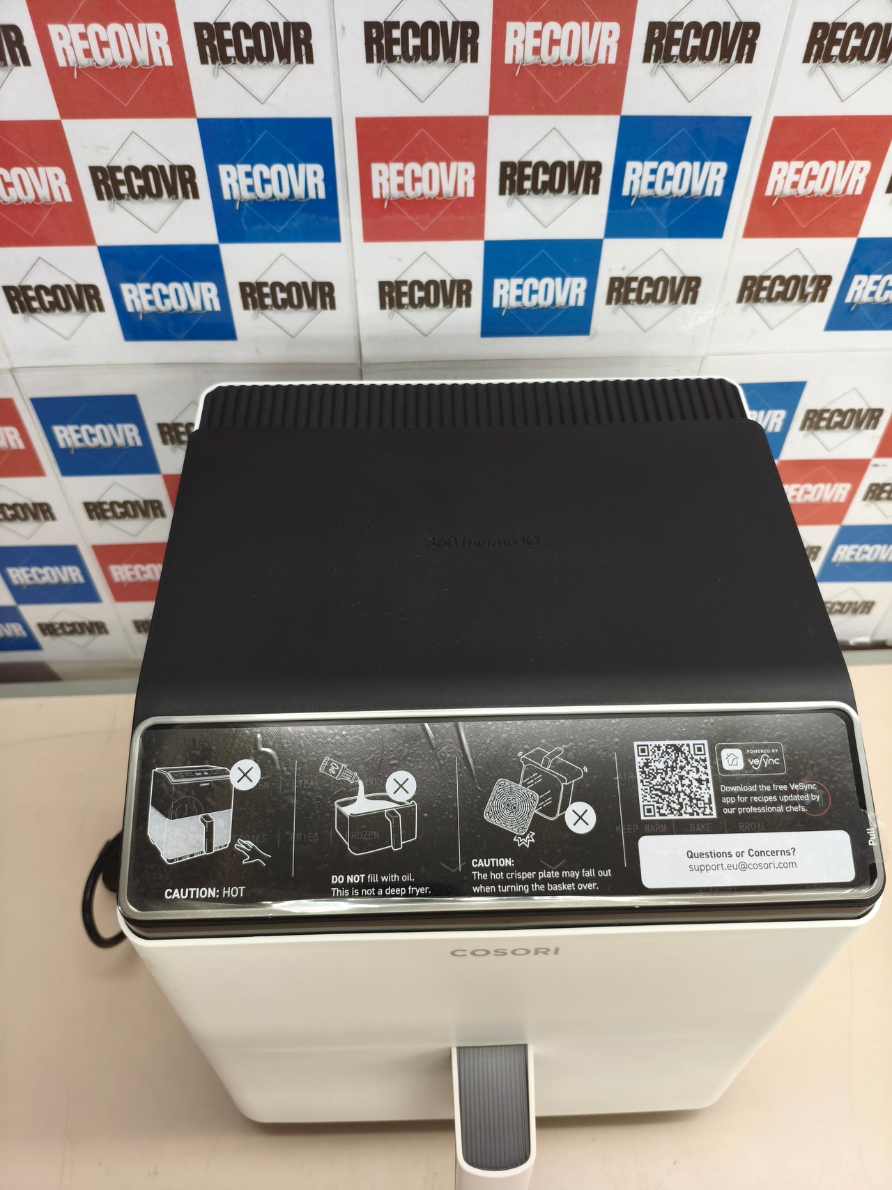 Freidora de aire Cosori Dual Blaze 6,4 L WiFi blanca con doble resistencia