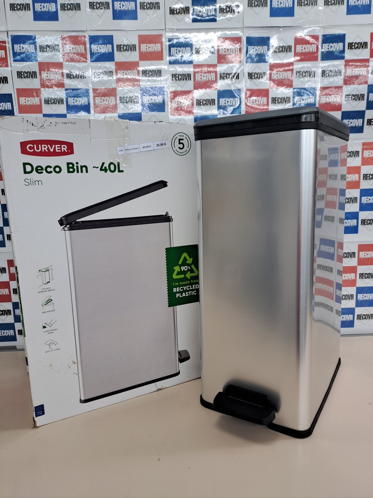 Cubo basura slim 40 L con pedal – Curver