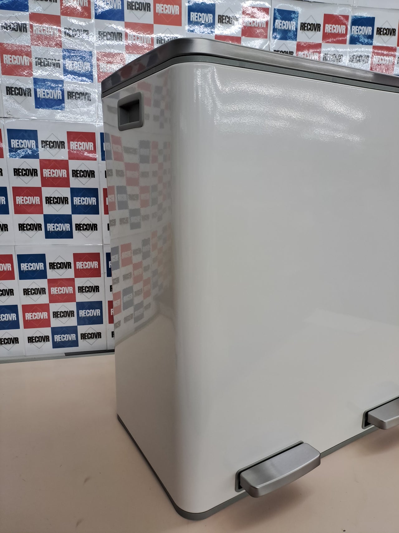 Cubo reciclaje 2×30 L pedal doble – Songmics