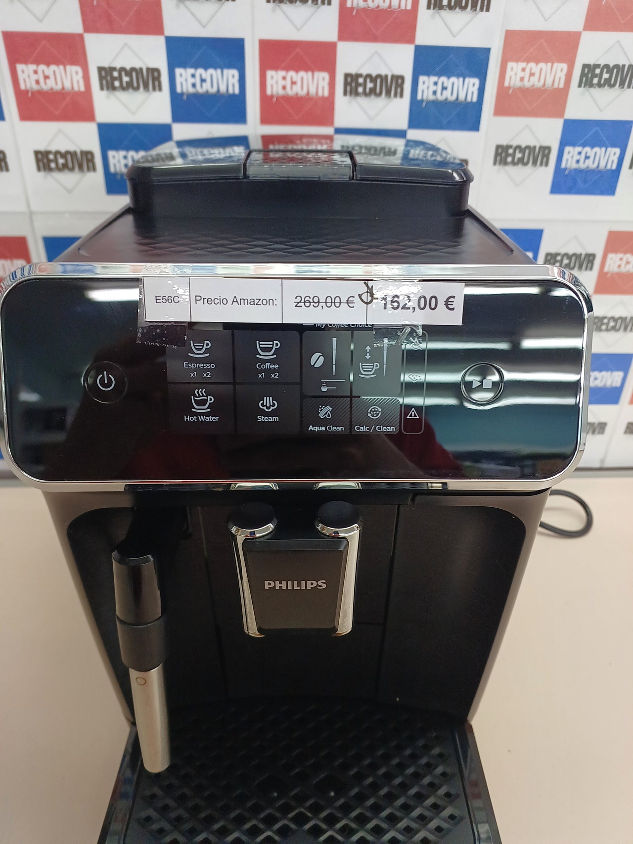 Cafetera automática 2 cafés con molinillo – Philips