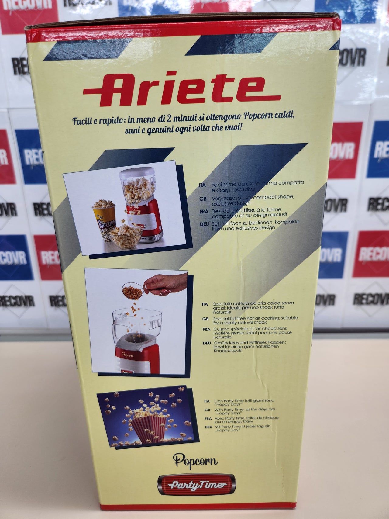 Máquina palomitas 1000W aire caliente Ariete
