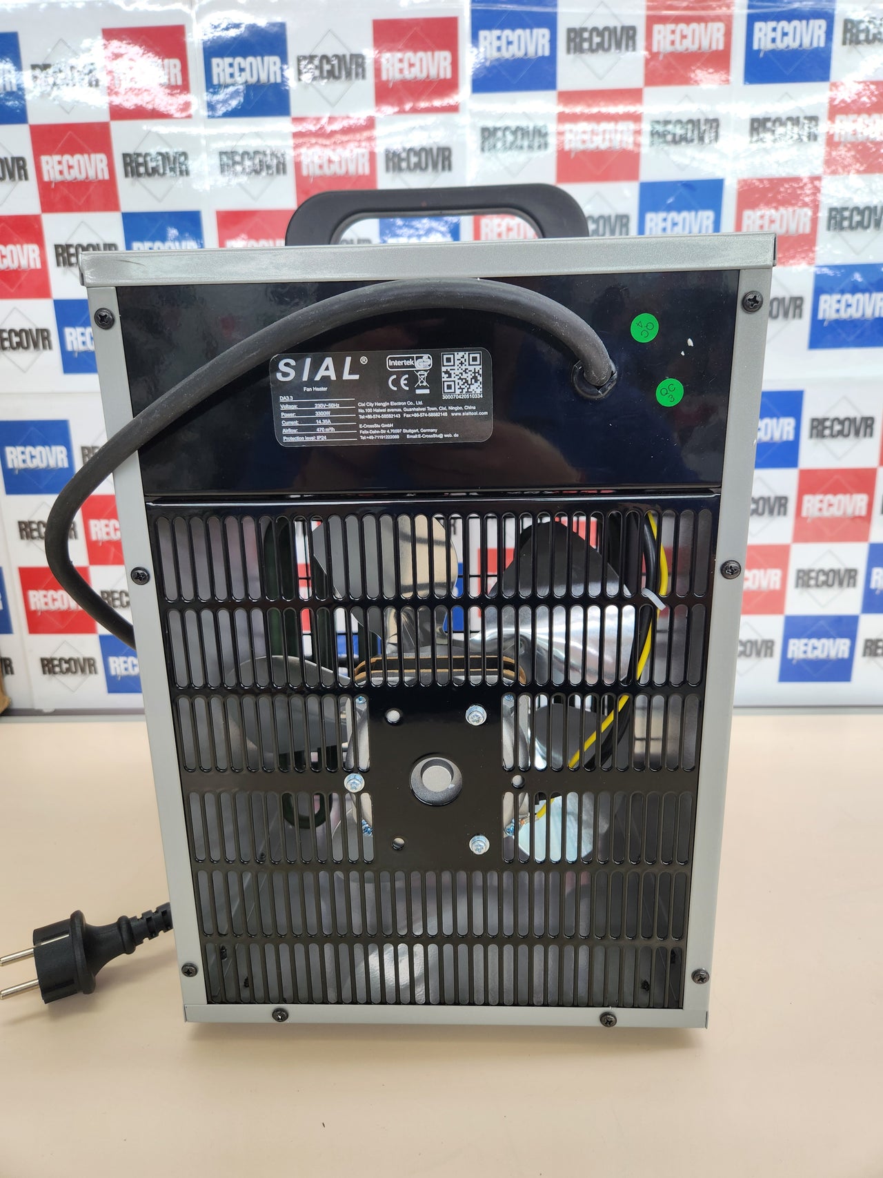 Radiador Electrico 3000W Calentador Industrial - 3 Niveles de Calor - Termostato & Protección Contra Sobrecarga - Ventilador de Calefacción Para Uso Interior y Exterior SIAL