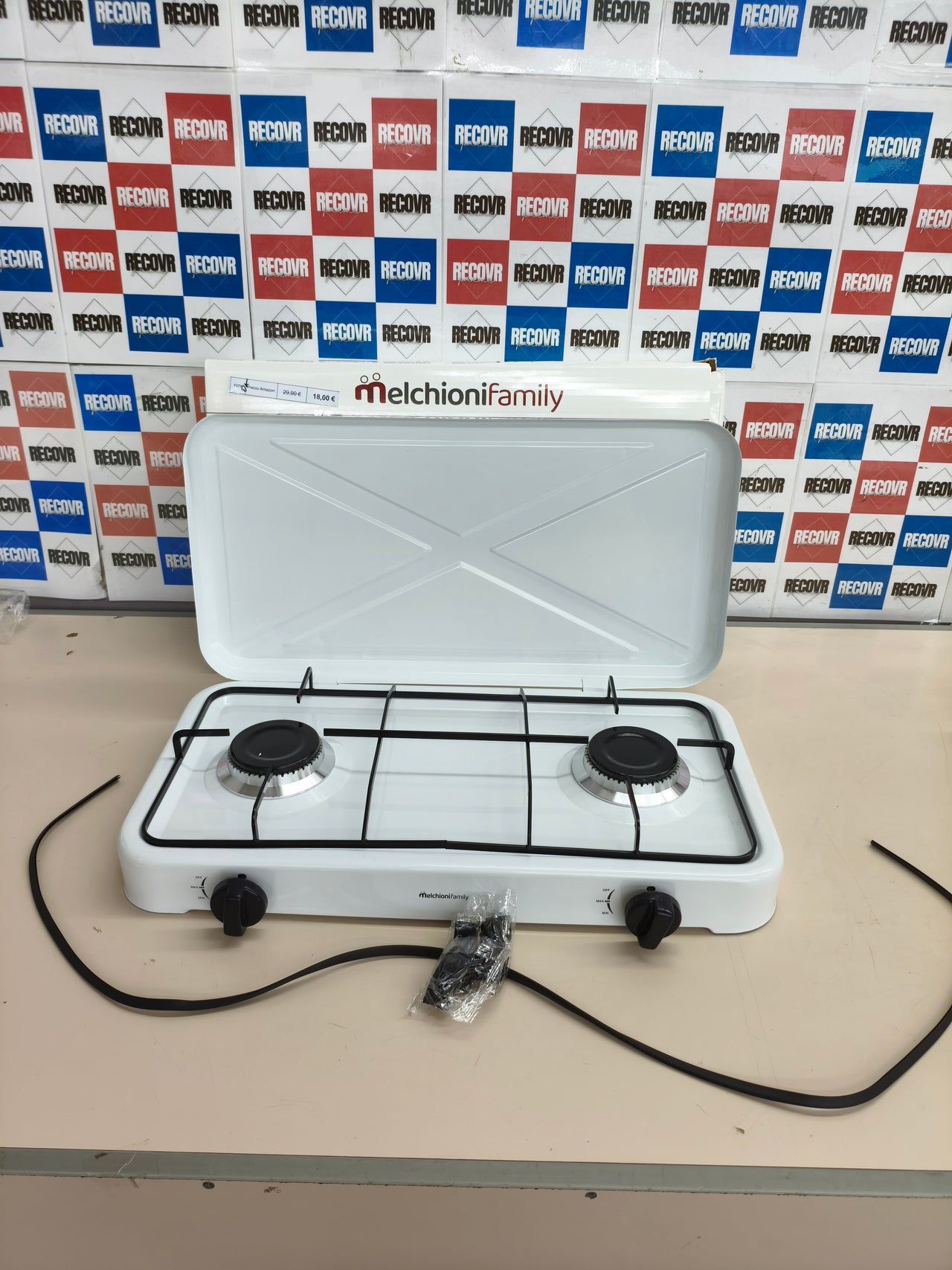 Cocina de gas de 2 fuegos Melchioni Family Minerva New blanca