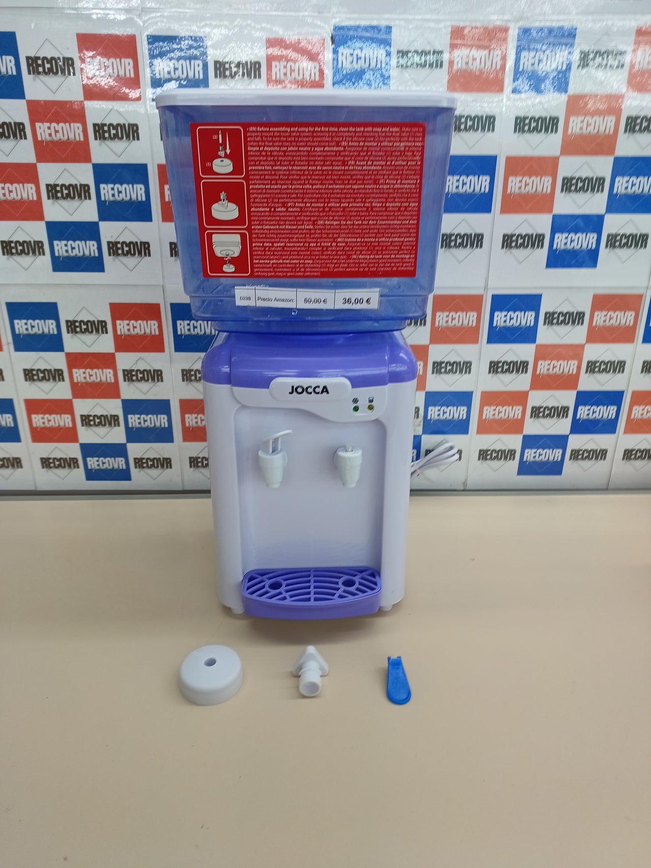 Dispensador de Agua 7L Agua Fría Jocca