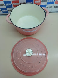 Thumbnail for Olla hierro fundido esmaltada Ø28 cm rosa – Overmont