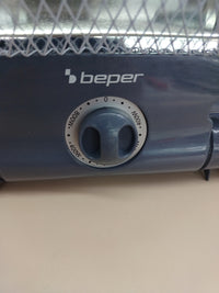 Estufa cuarzo, 400/800W, Calentamiento rápido, 2 niveles de potencia, 2 resistencias, Función ecológica, Apagado automático, BEPER P203PAN004.