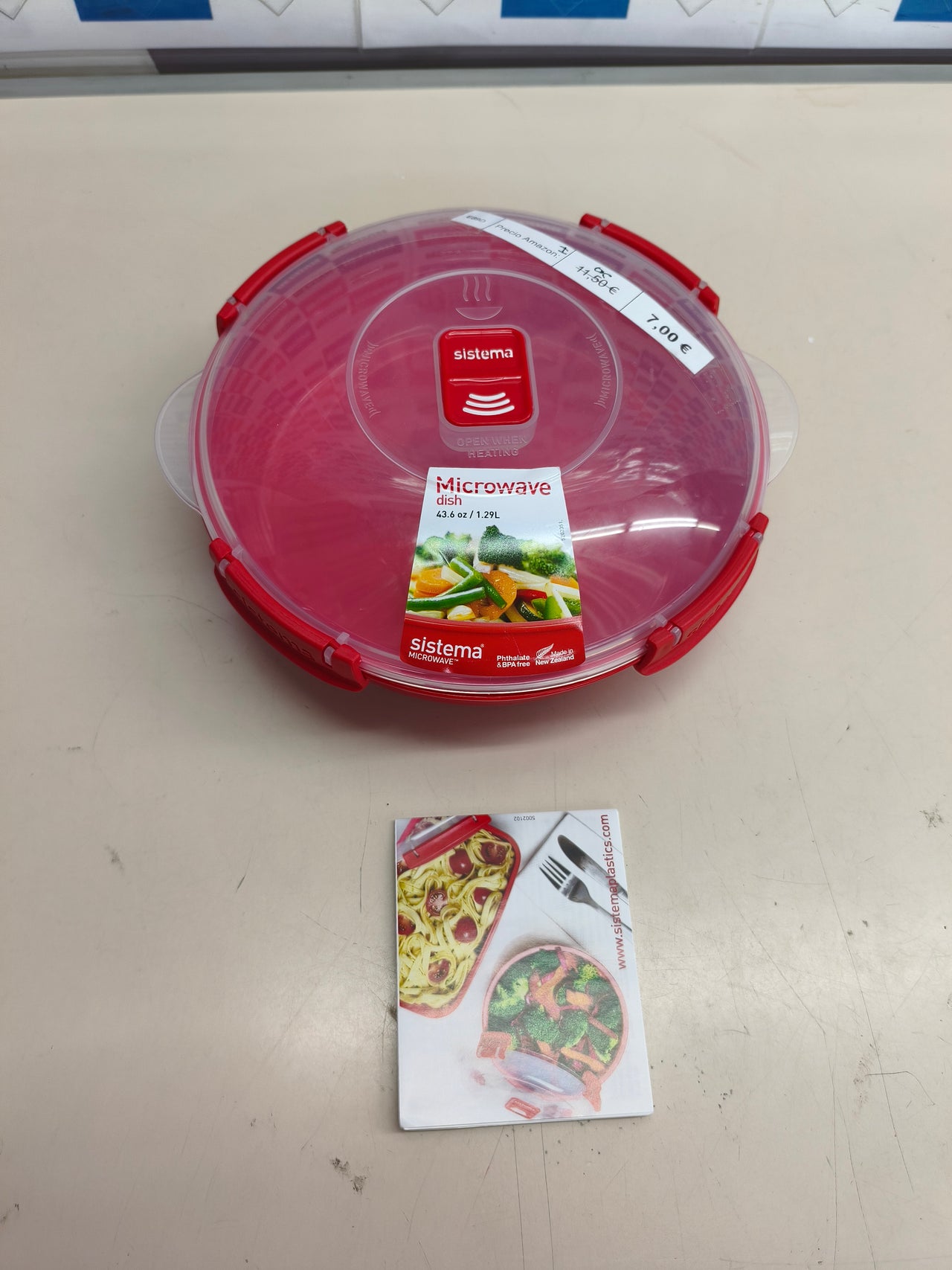 Vaporera para microondas de 1,3 L.