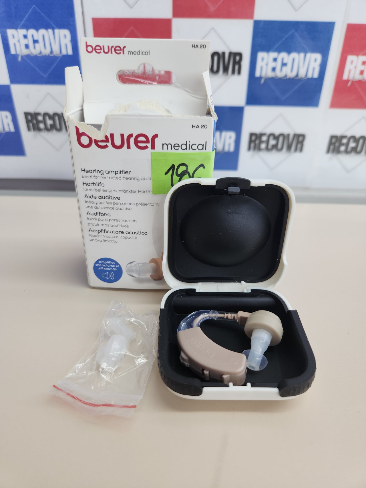 Amplificador Auditivo Beurer HA 20 – Ajustable, 40 dB, Diseño Ergonómico