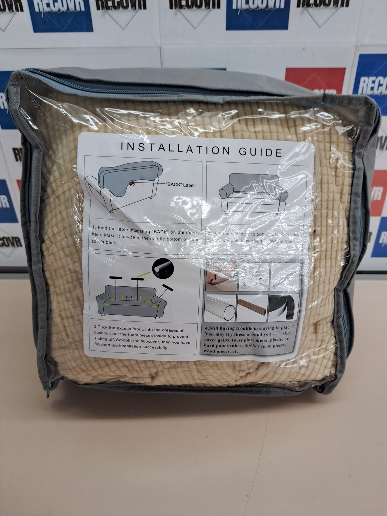 Funda sofá elástica 4 plazas lavable antideslizante TIANSHU