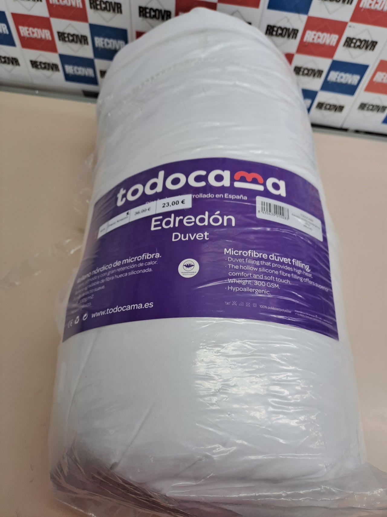 Edredón nórdico fibra antiácaros 300g blanco Todocama