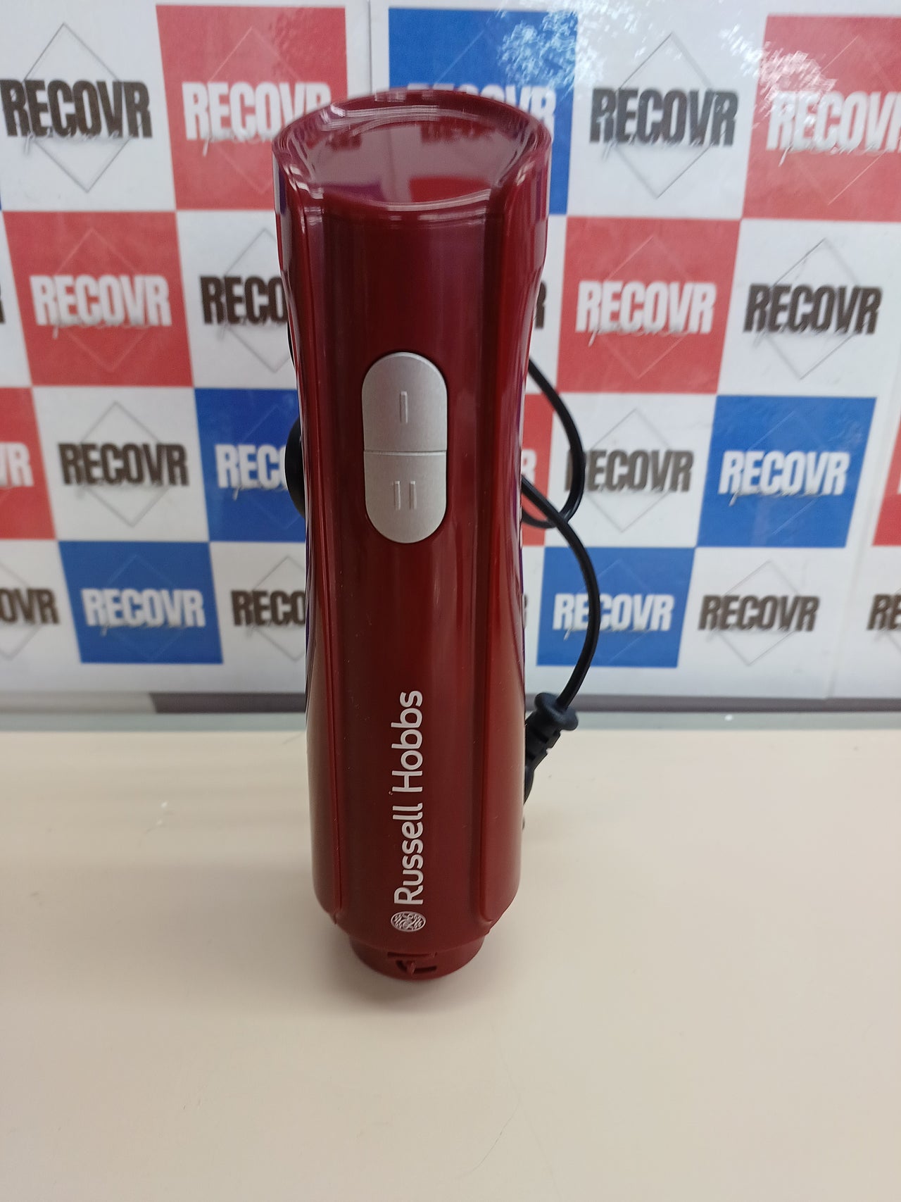 Batidora mano 3 en 1 con accesorios acero rojo - Russell Hobbs