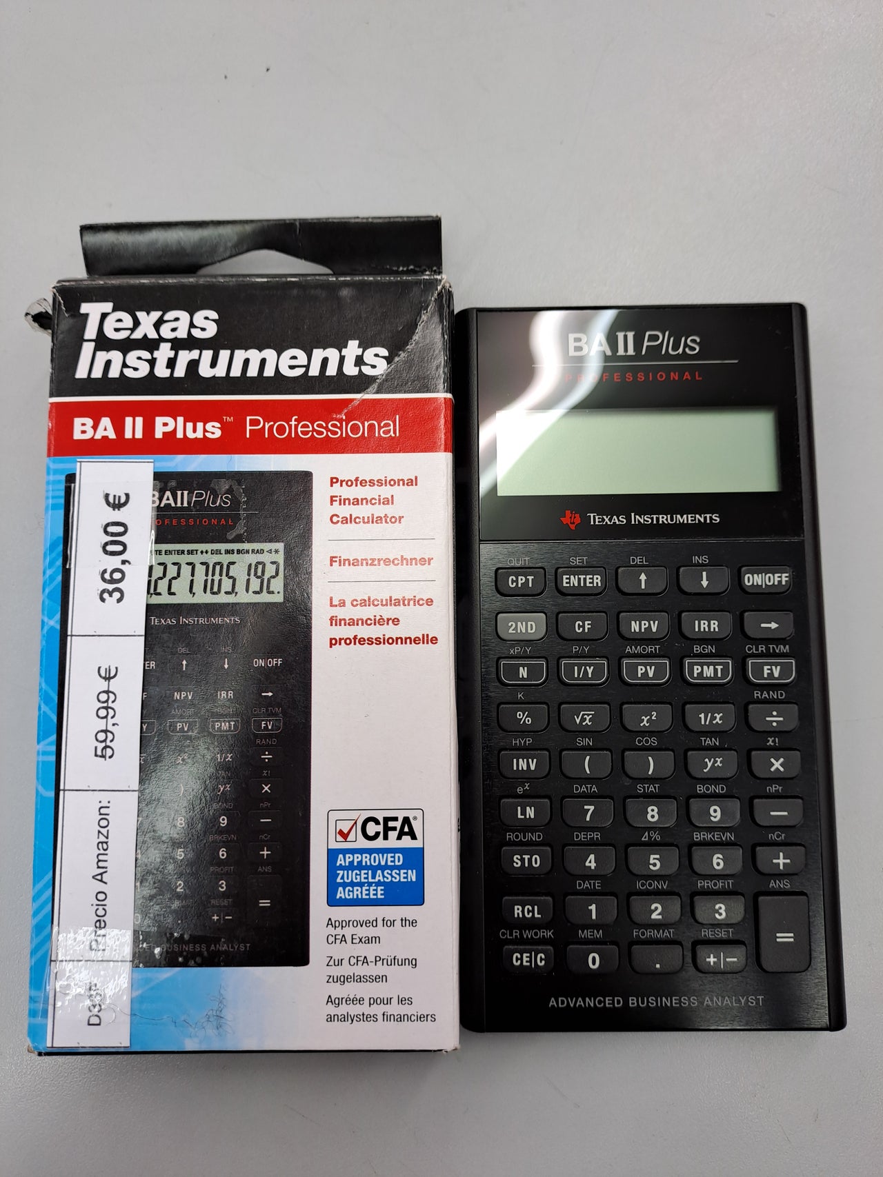 Calculadora Texas Instruments BA II Plus Professional , negro