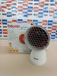 Thumbnail for Beurer IL 11 Lámpara de infrarrojos con rejilla protectora, dispositivo médico con calor calmante para uso en resfriados y tensiones musculares, 5 niveles de inclinación