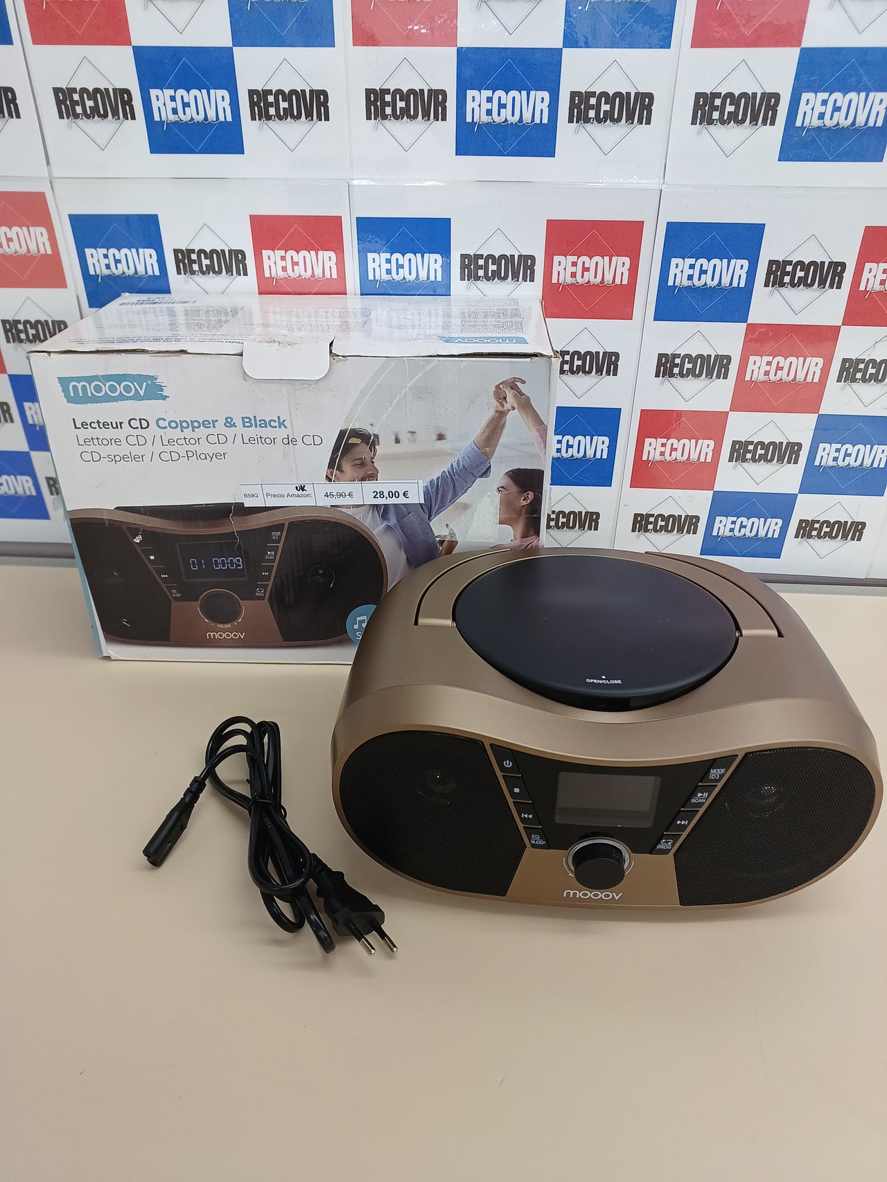 Reproductor de CD portátil, Lector CD Mooov