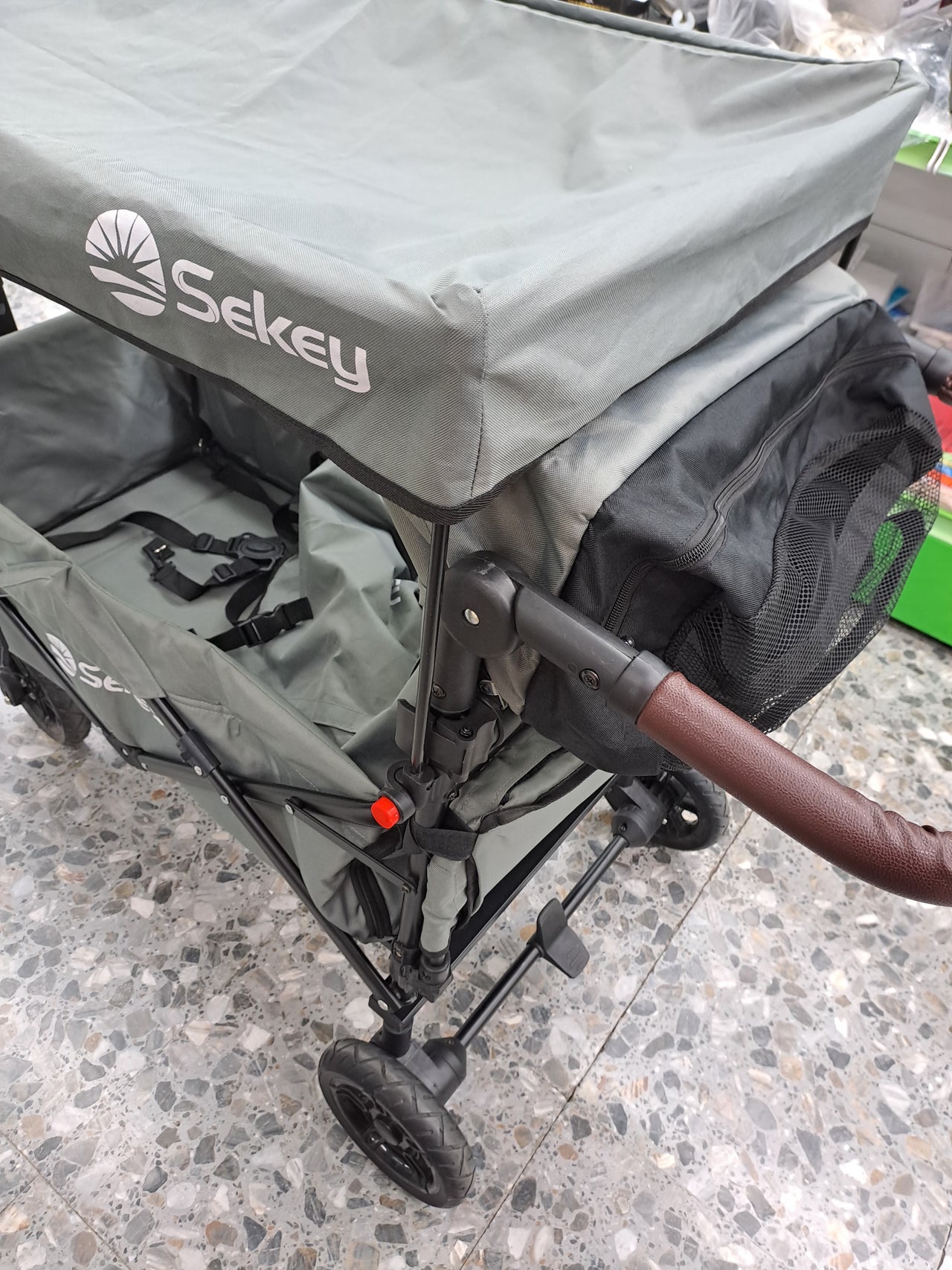 Carro plegable infantil 2 niños 100kg techo 110L Sekey