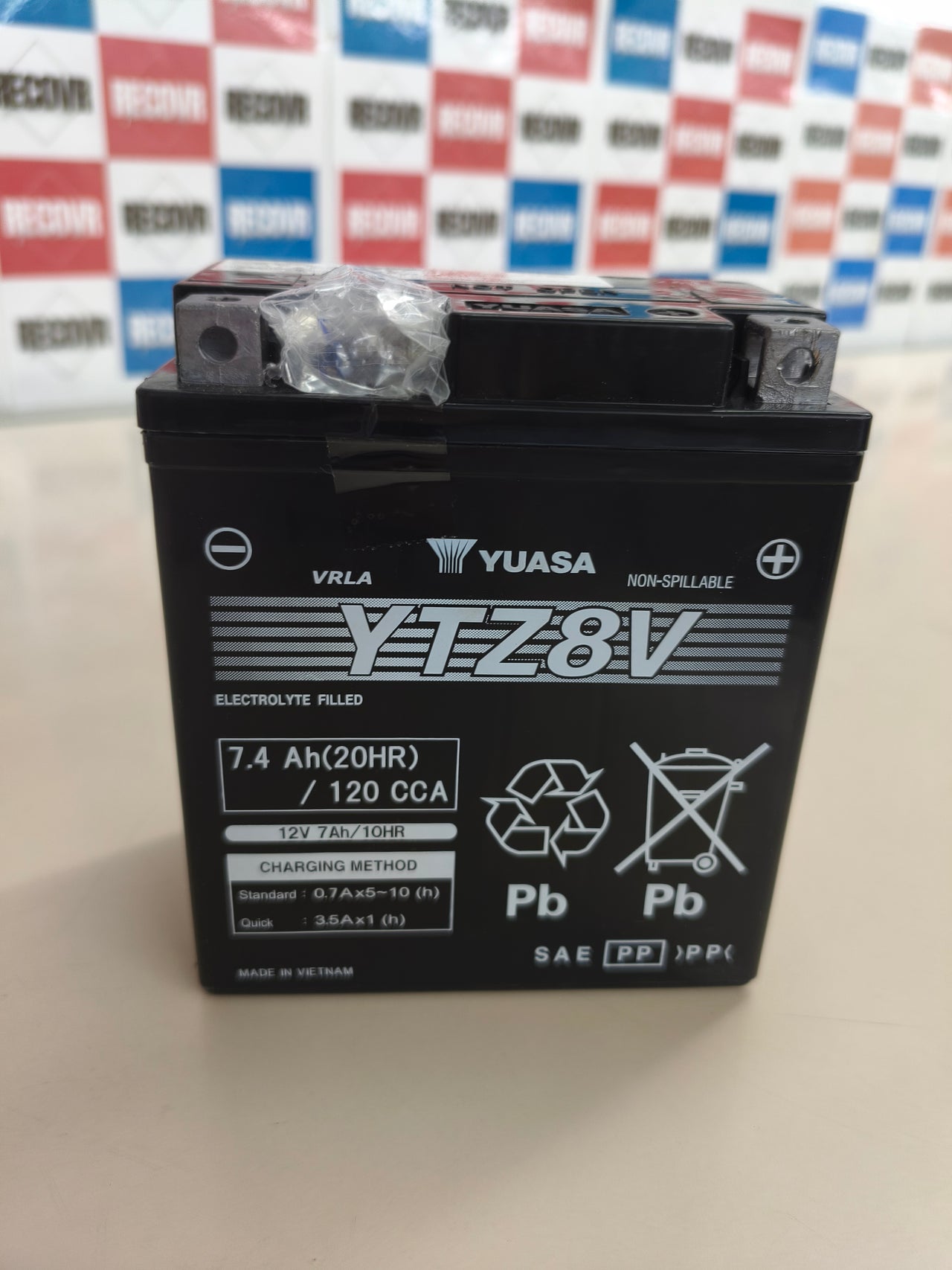 Batería de moto AGM Yuasa YTZ8V 12V 120 CCA libre de mantenimiento