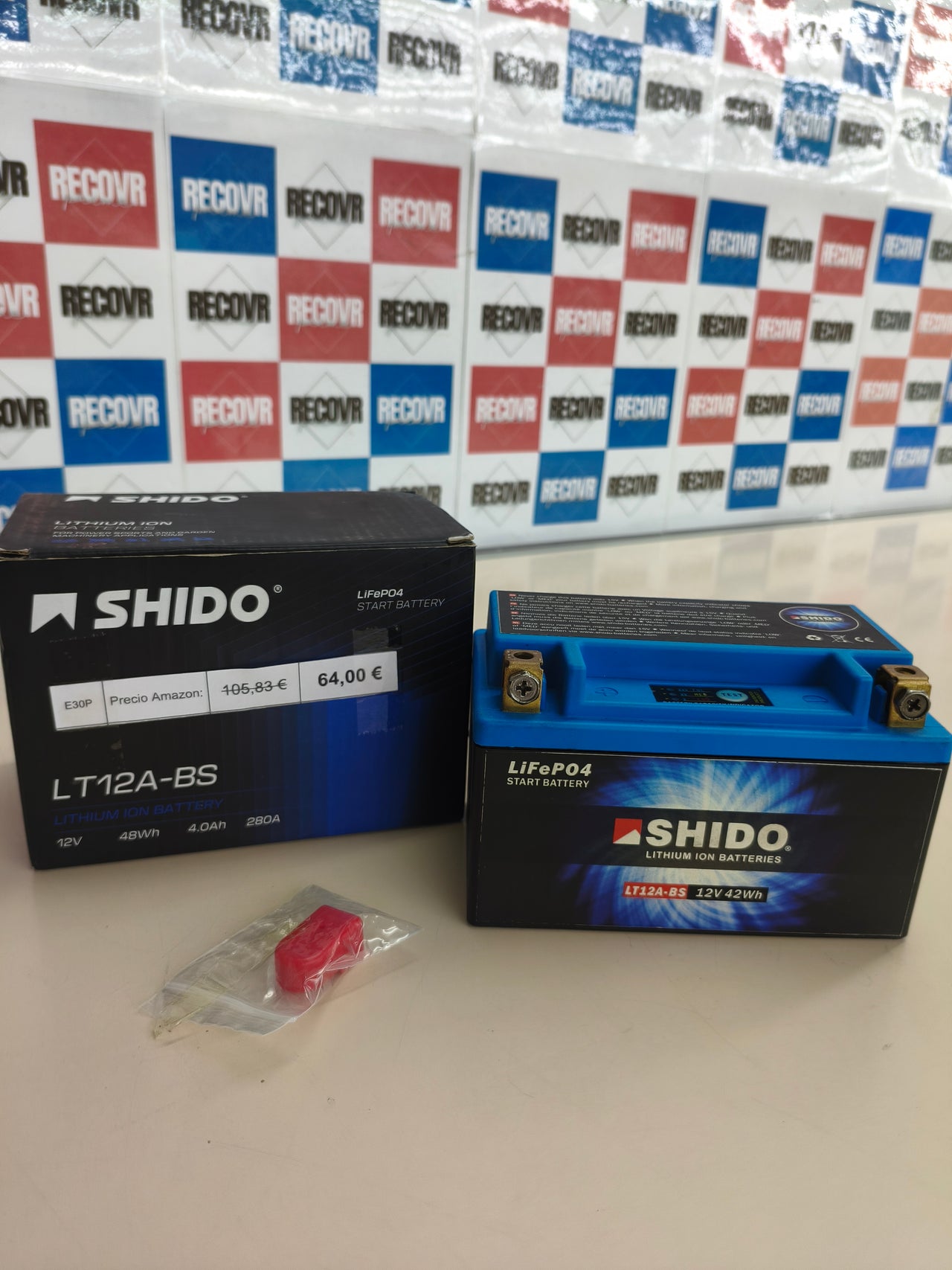 Batería de litio para moto Shido LT12A-BS Lion S azul