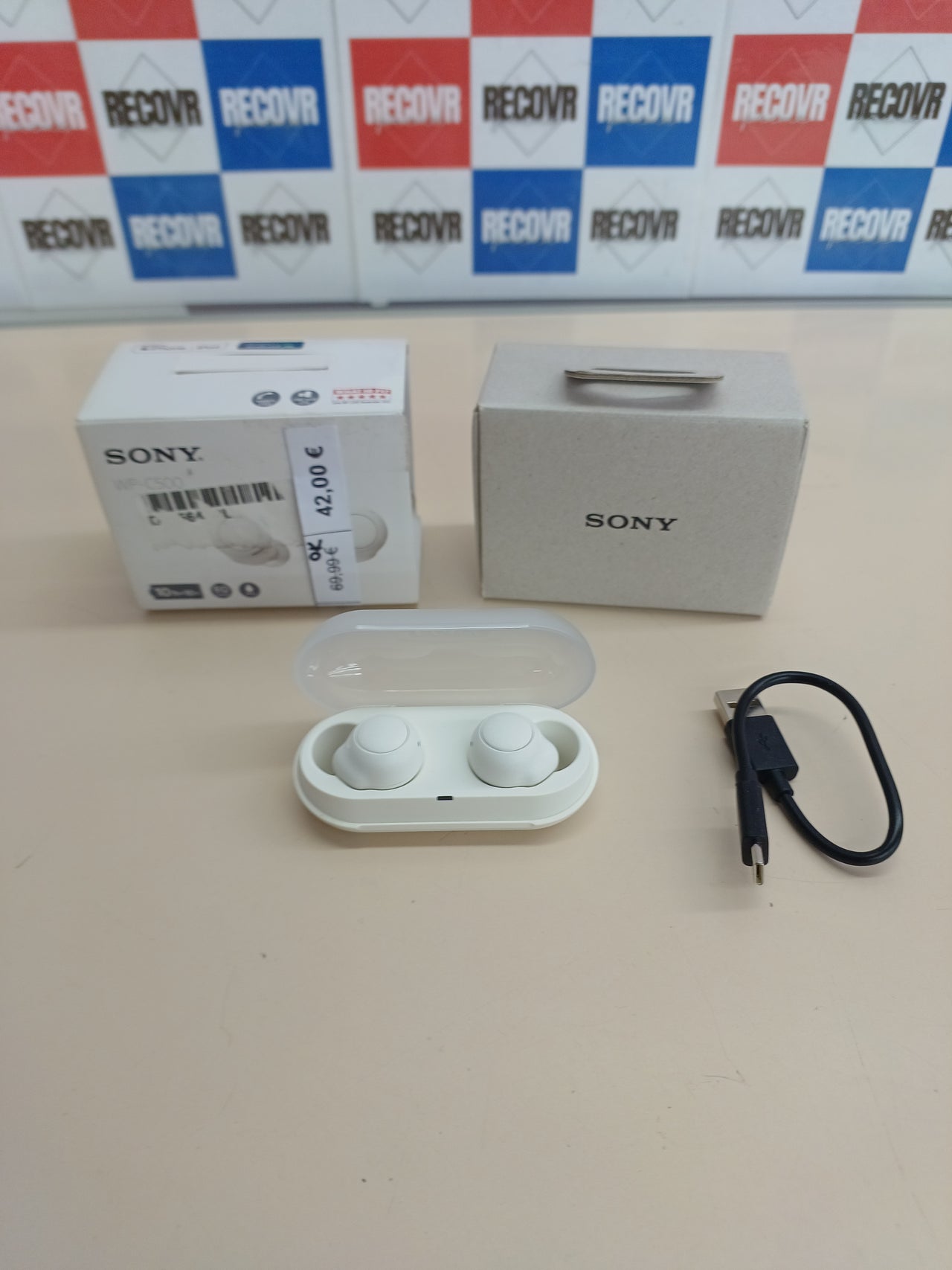 Auriculares true wireless Bluetooth 20 h blancos - Sony WF-C500