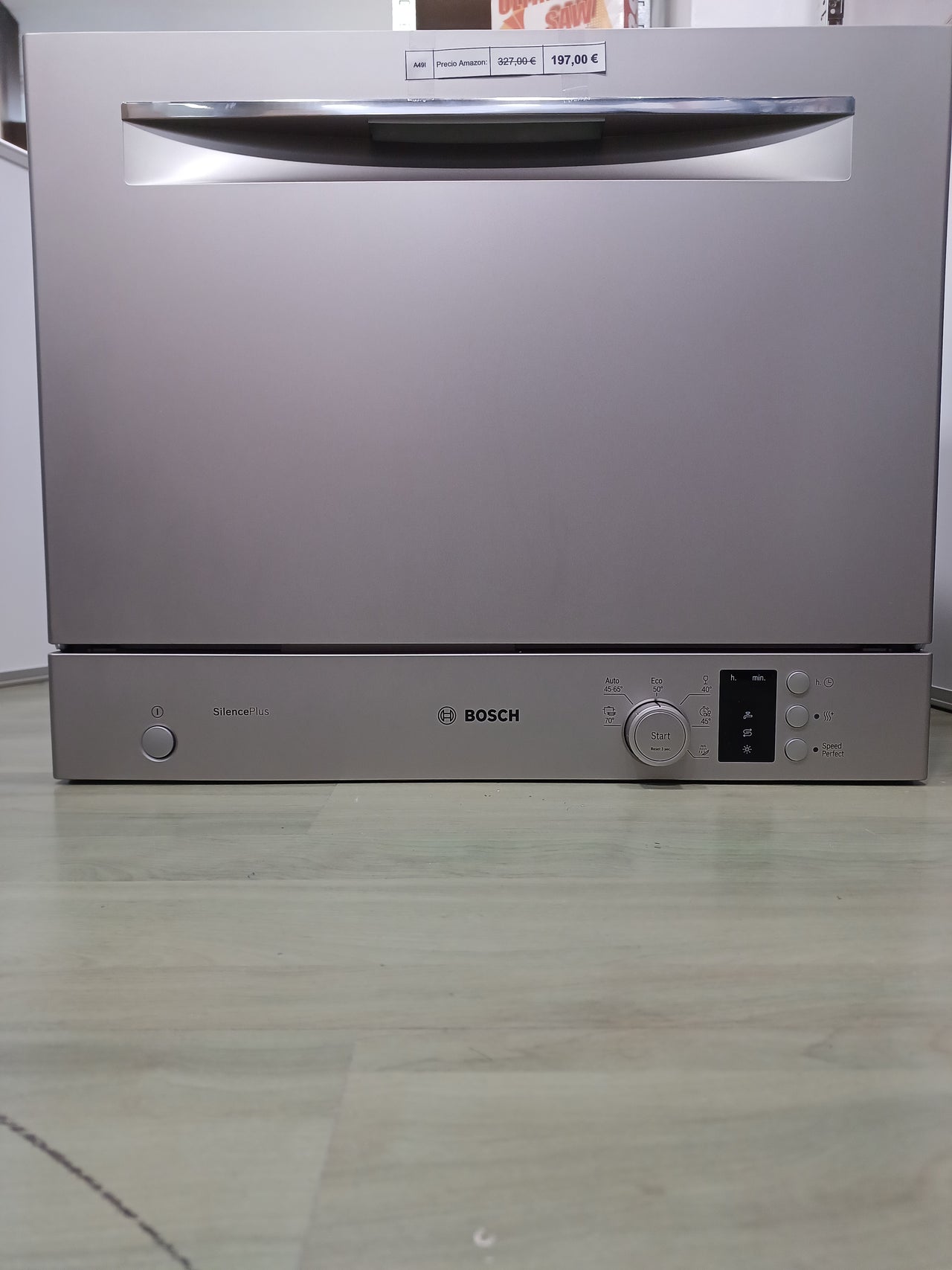 Bosch Elettrodomestici SKS62E38EU - Lavavajillas compacta, clase A, color plateado