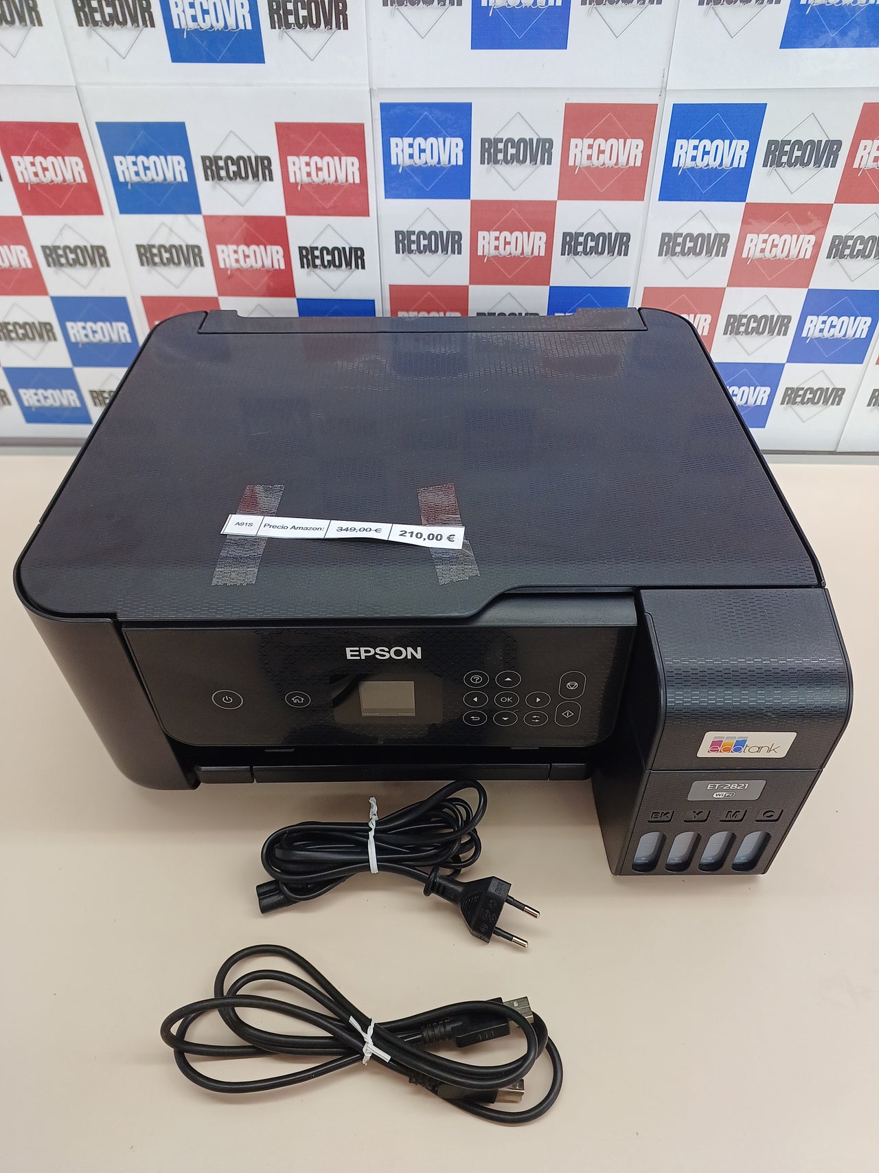 Impresora multifunción A4 Wi-Fi EcoTank ET-2821 Equipada con Tanques de Tinta, con hasta 3 años de Tinta incluida