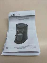 Cafetera de goteo 1 taza filtro permanente 330 W Clatronic