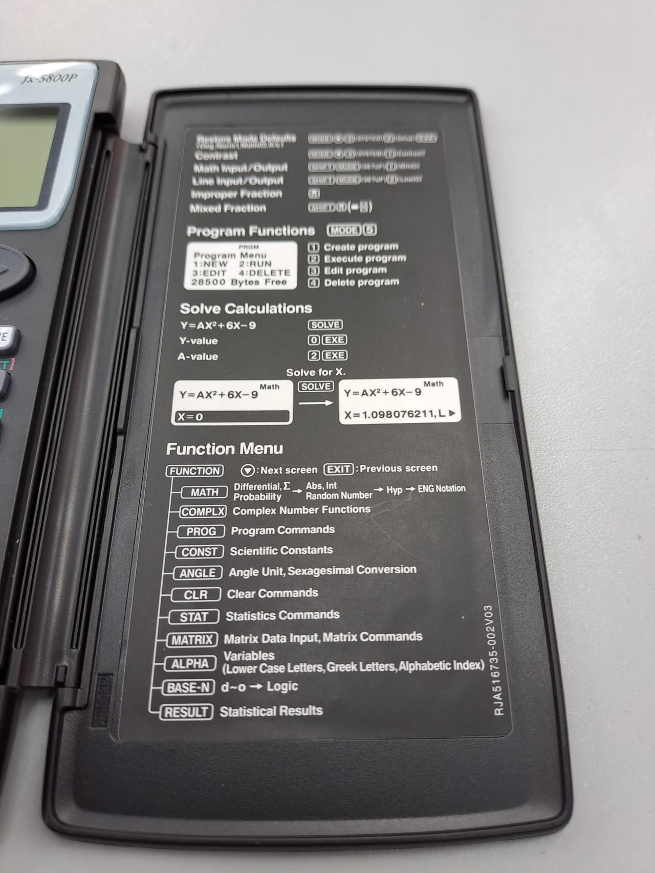 Calculadora programable, 15.1 x 81.5 x 163 mm, Casio