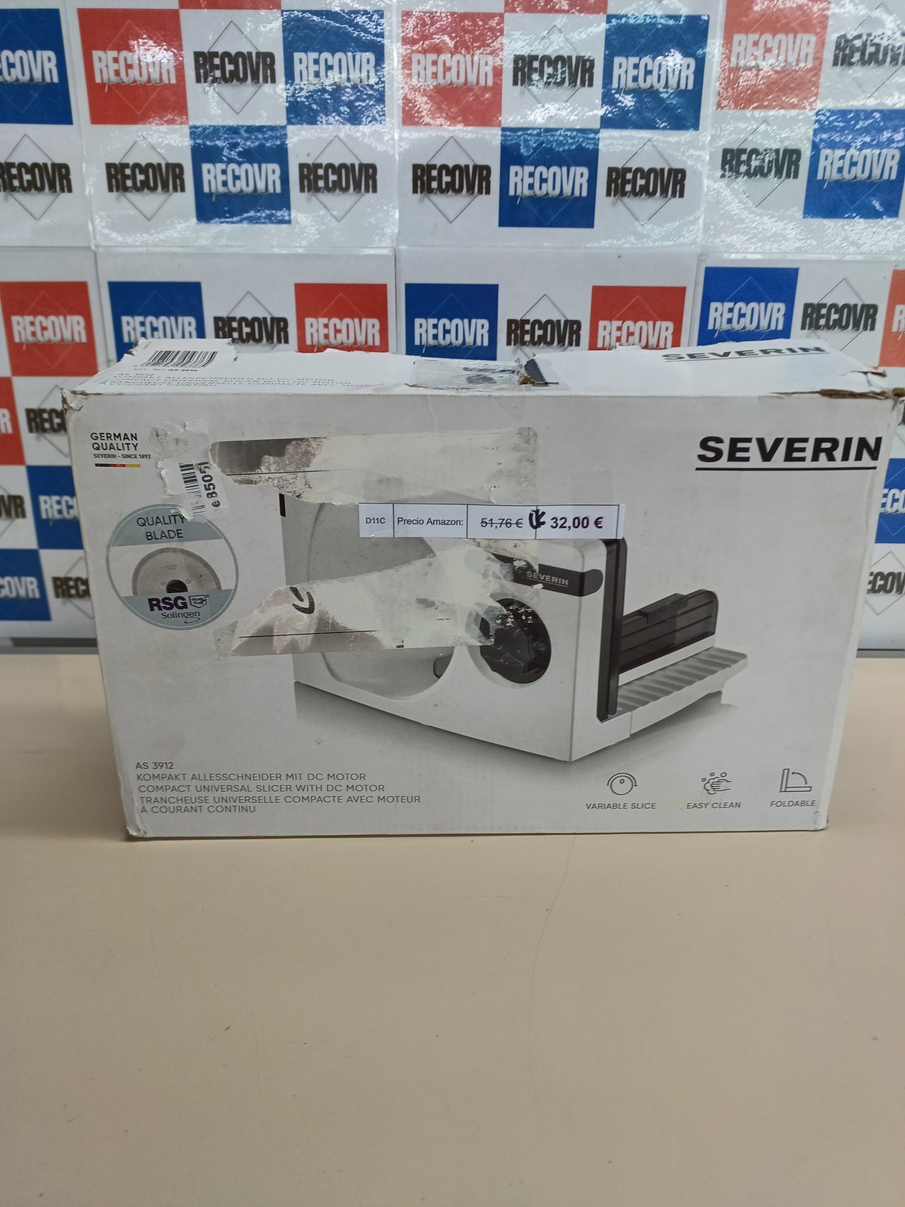 Cortafiambres eléctrico SEVERIN corte 0-15mm, 100 W